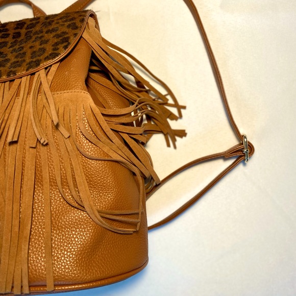 VENUS Leopard Backpack Tassels Purse Animal Print - Picture 7 of 17